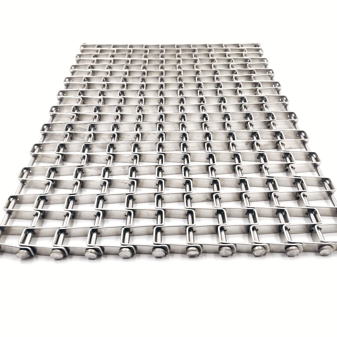 Flat Wire / Honeycomb Conveyor Belt stainless steel product close-up