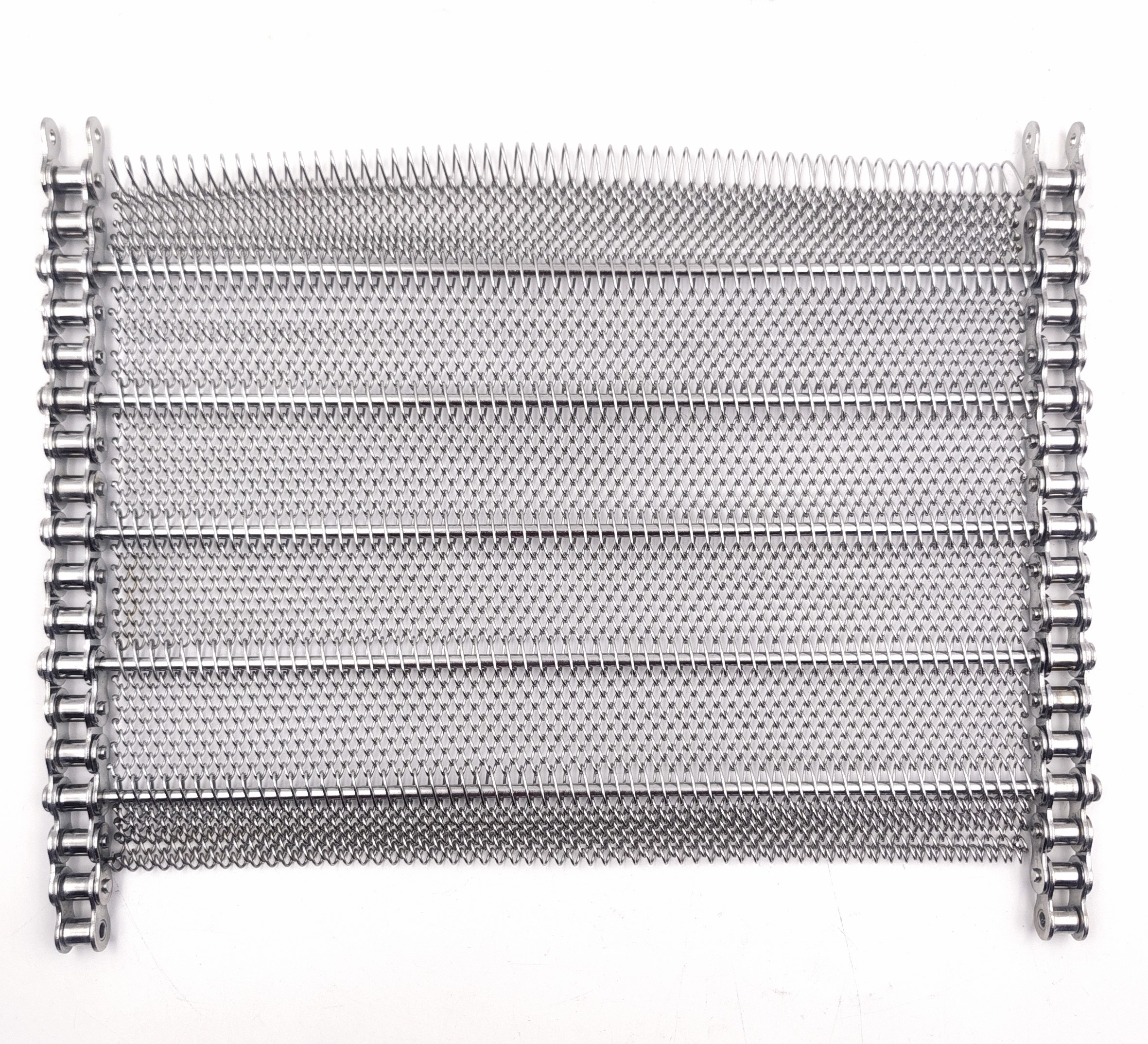 Large roller detail on chain driven conveyor belt