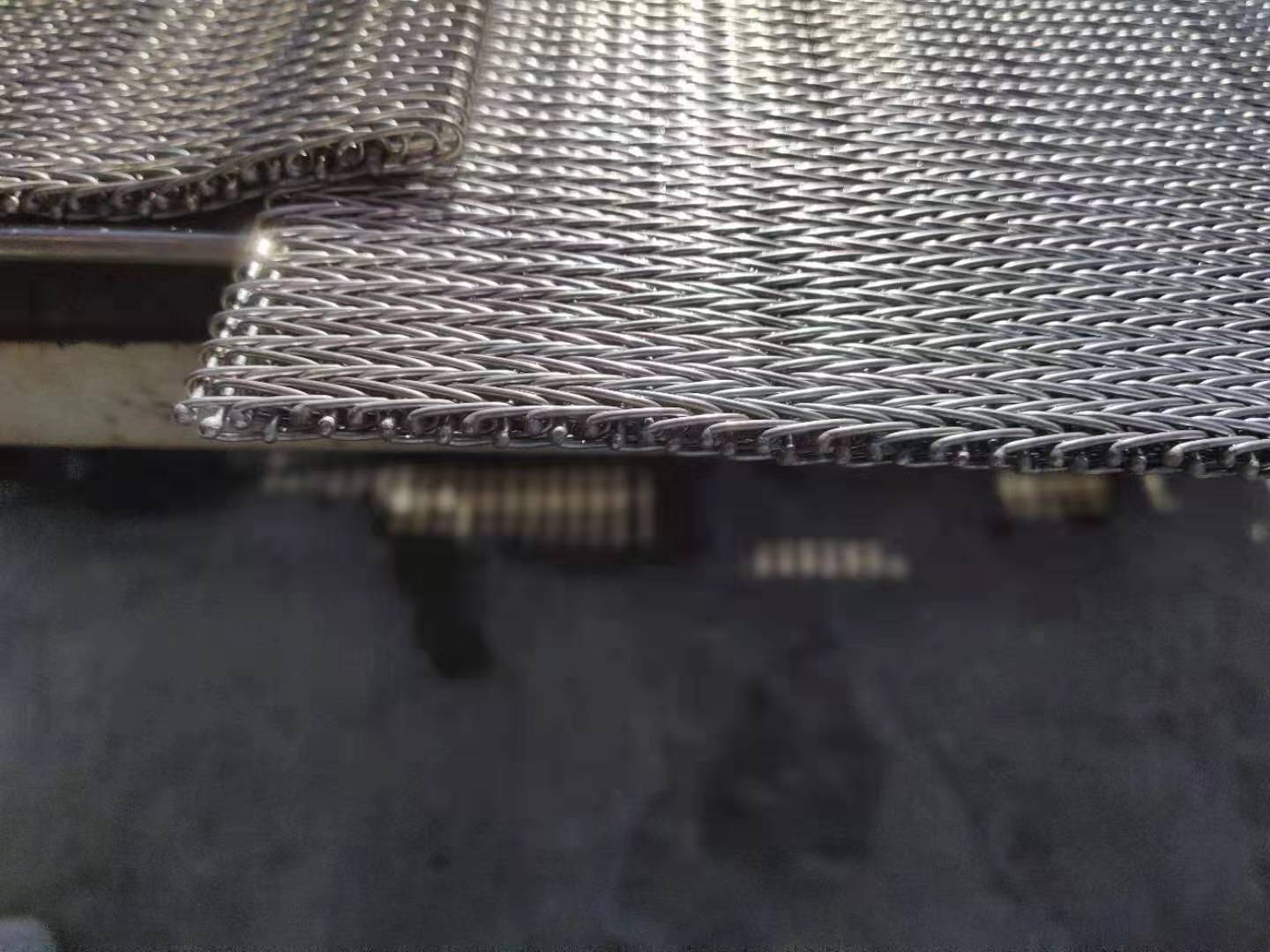 Compound weave belt denser double spiral surface reference